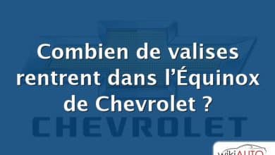 Combien de valises rentrent dans l’Équinox de Chevrolet ?